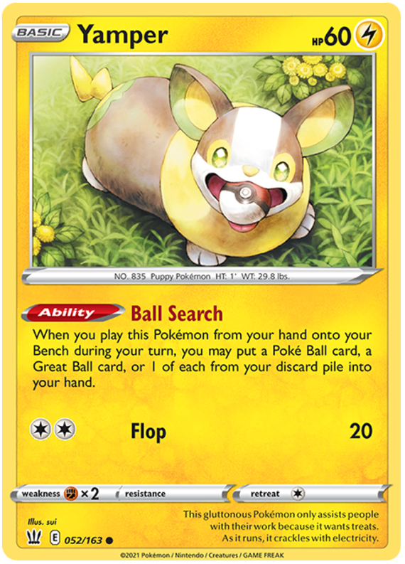 Yamper (052/163) [Sword & Shield: Battle Styles] | Card Merchant Takapuna