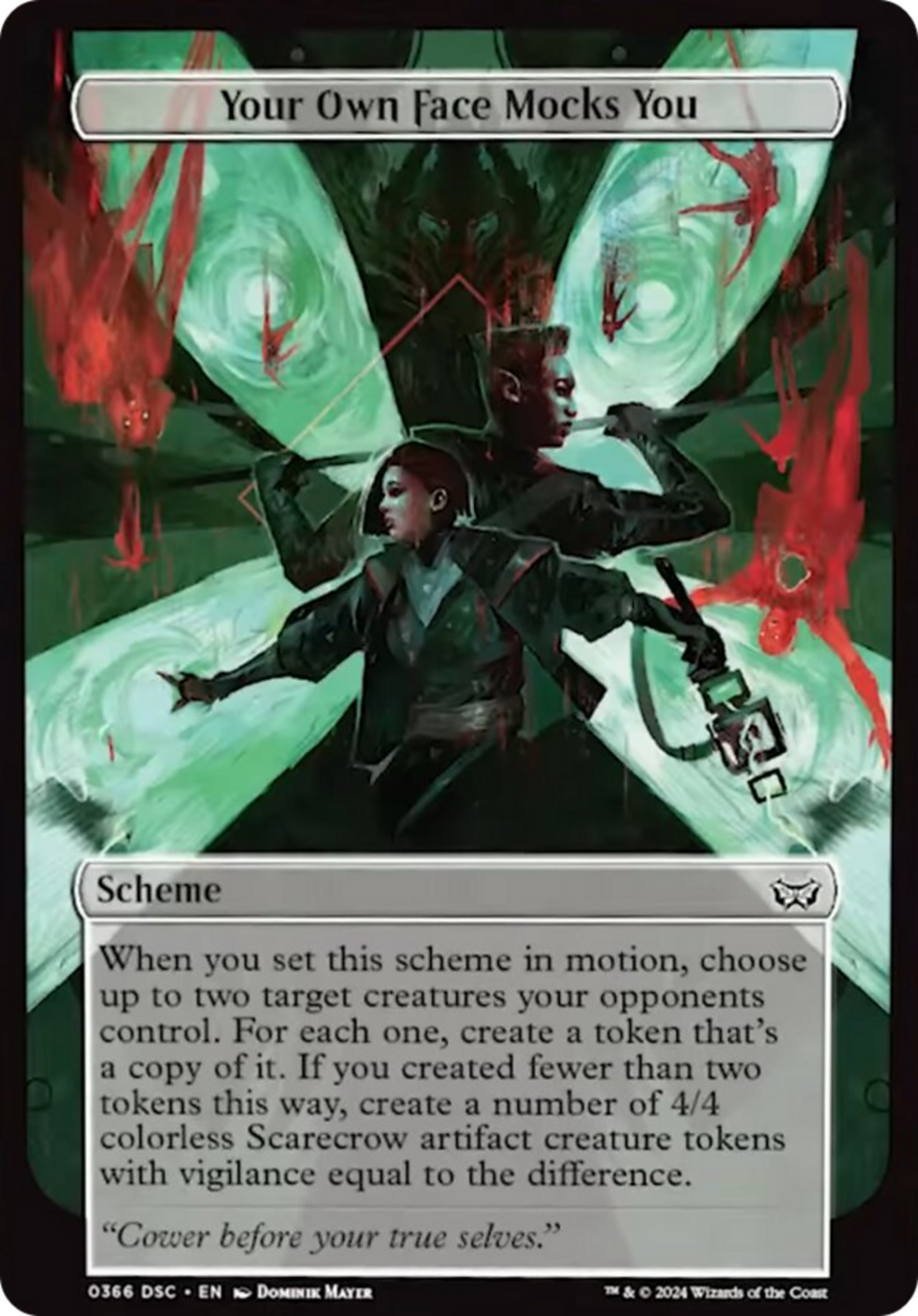 Your Own Face Mocks You (Full Art) [Duskmourn: House of Horror Commander] | Card Merchant Takapuna