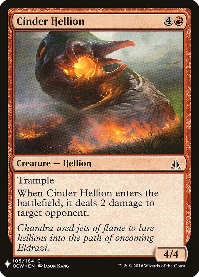 Cinder Hellion [Mystery Booster] | Card Merchant Takapuna