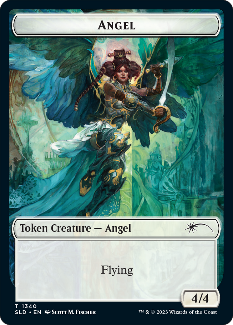 Angel (SLD) // Soldier (GRN) Double-Sided Token [Secret Lair: Angels Tokens] | Card Merchant Takapuna