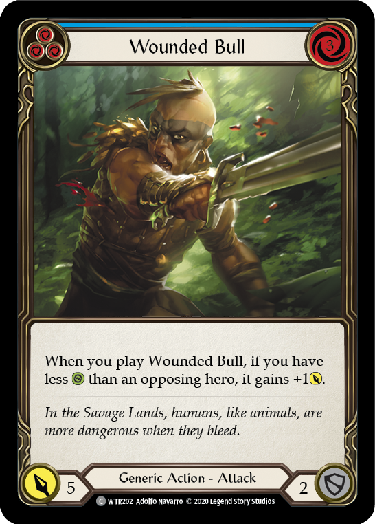 Wounded Bull (Blue) [U-WTR202] (Welcome to Rathe Unlimited)  Unlimited Normal | Card Merchant Takapuna