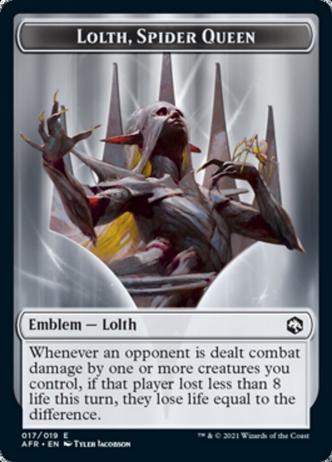 Lolth, Spider Queen Emblem [Dungeons & Dragons: Adventures in the Forgotten Realms Tokens] | Card Merchant Takapuna