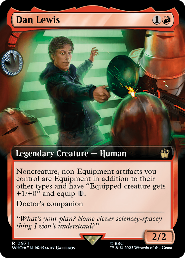 Dan Lewis (Extended Art) (Surge Foil) [Doctor Who] | Card Merchant Takapuna