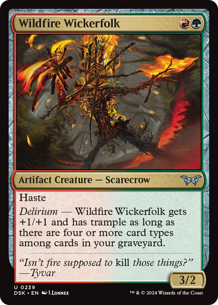 Wildfire Wickerfolk [Duskmourn: House of Horror] | Card Merchant Takapuna