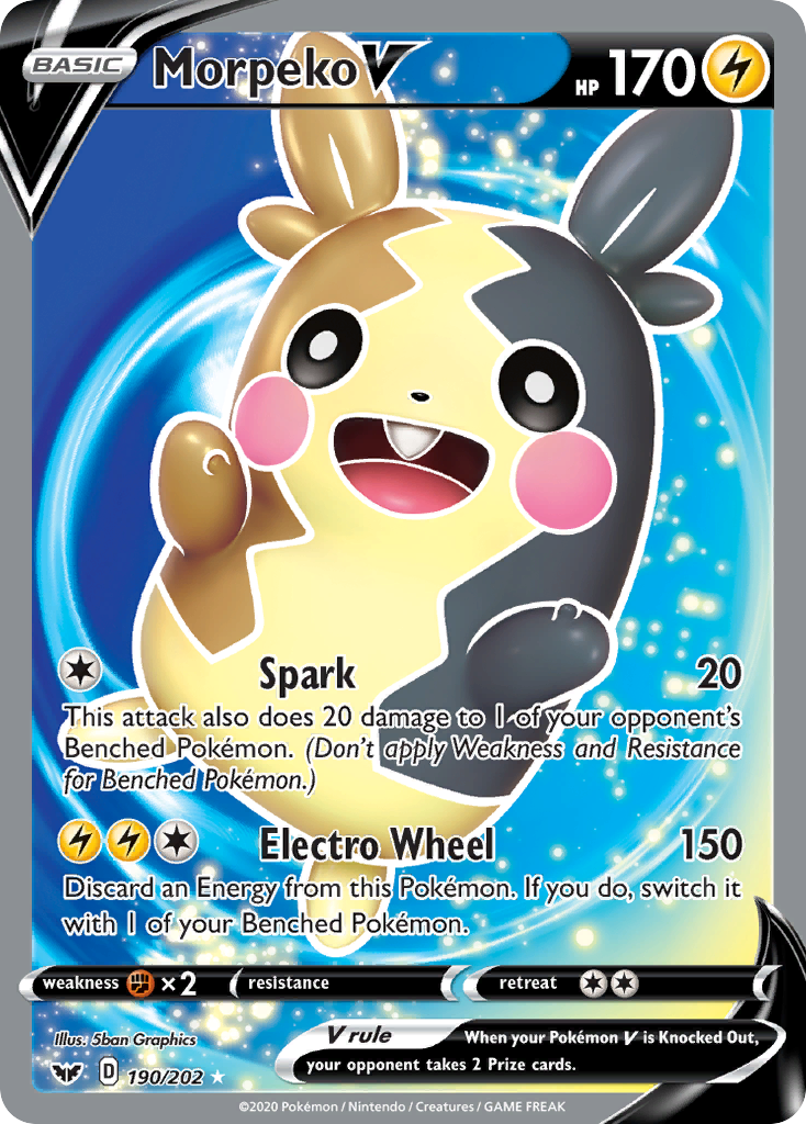 Morpeko V (190/202) [Sword & Shield: Base Set] | Card Merchant Takapuna