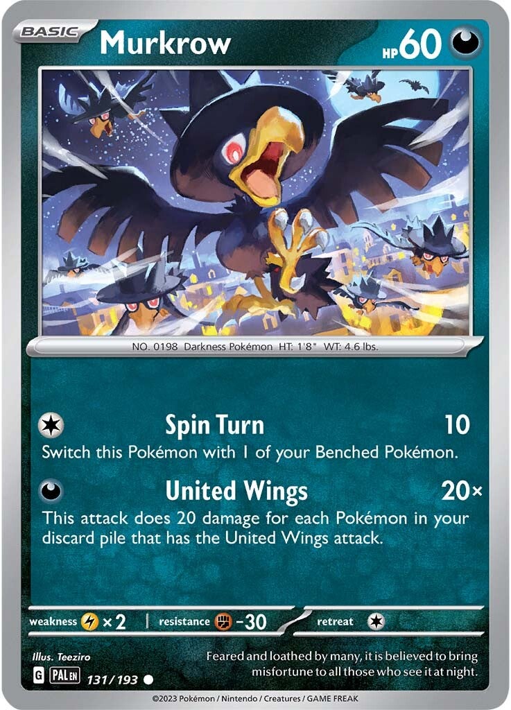 Murkrow (131/193) [Scarlet & Violet: Paldea Evolved] | Card Merchant Takapuna