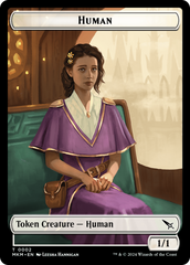 Detective // Human Double-Sided Token [Murders at Karlov Manor Tokens] | Card Merchant Takapuna