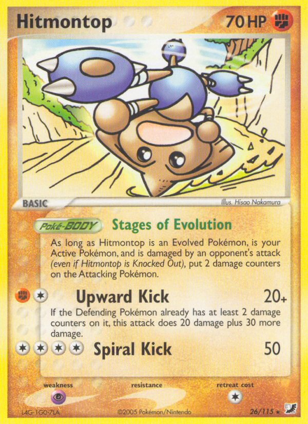 Hitmontop (26/115) [EX: Unseen Forces] | Card Merchant Takapuna