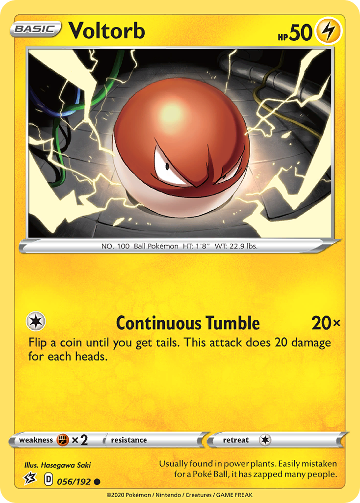 Voltorb (056/192) [Sword & Shield: Rebel Clash] | Card Merchant Takapuna