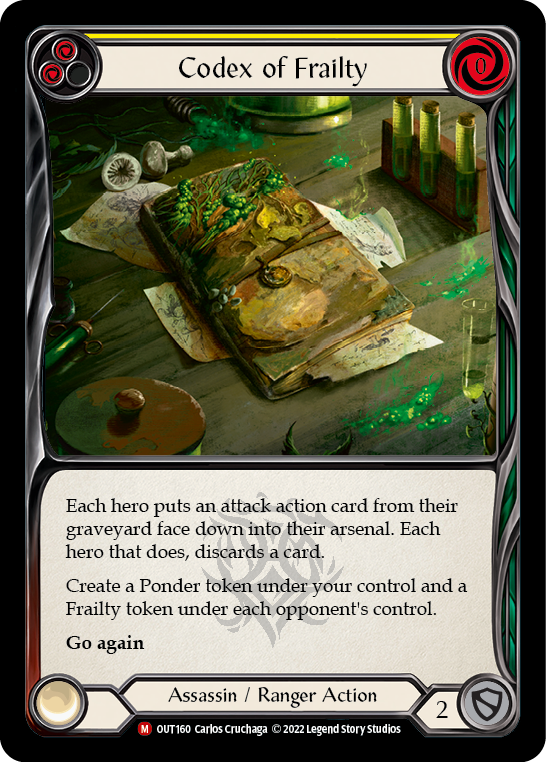 Codex of Frailty [OUT160] (Outsiders)  Rainbow Foil | Card Merchant Takapuna