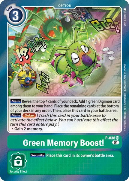 Green Memory Boost! [P-038] [Promotional Cards] | Card Merchant Takapuna