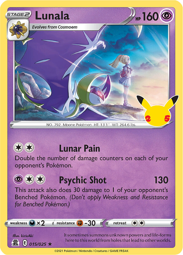 Lunala (015/025) [Celebrations: 25th Anniversary] | Card Merchant Takapuna