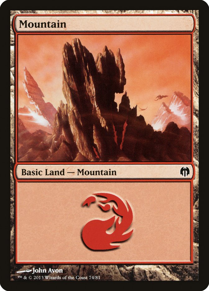 Mountain (74) [Duel Decks: Heroes vs. Monsters] | Card Merchant Takapuna