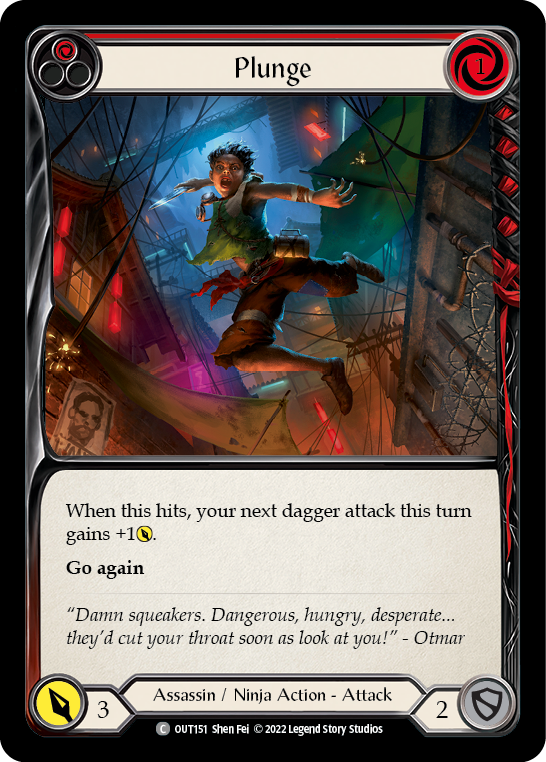 Plunge (Red) [OUT151] (Outsiders)  Rainbow Foil | Card Merchant Takapuna