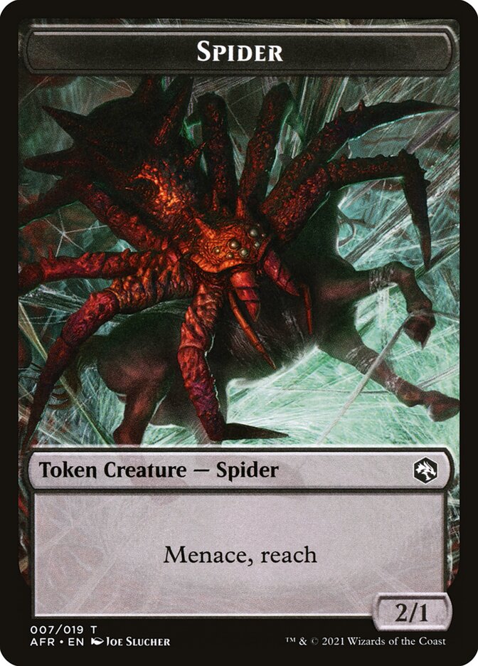 Spider // Zariel, Archduke of Avernus Emblem Double-Sided Token [Dungeons & Dragons: Adventures in the Forgotten Realms Tokens] | Card Merchant Takapuna