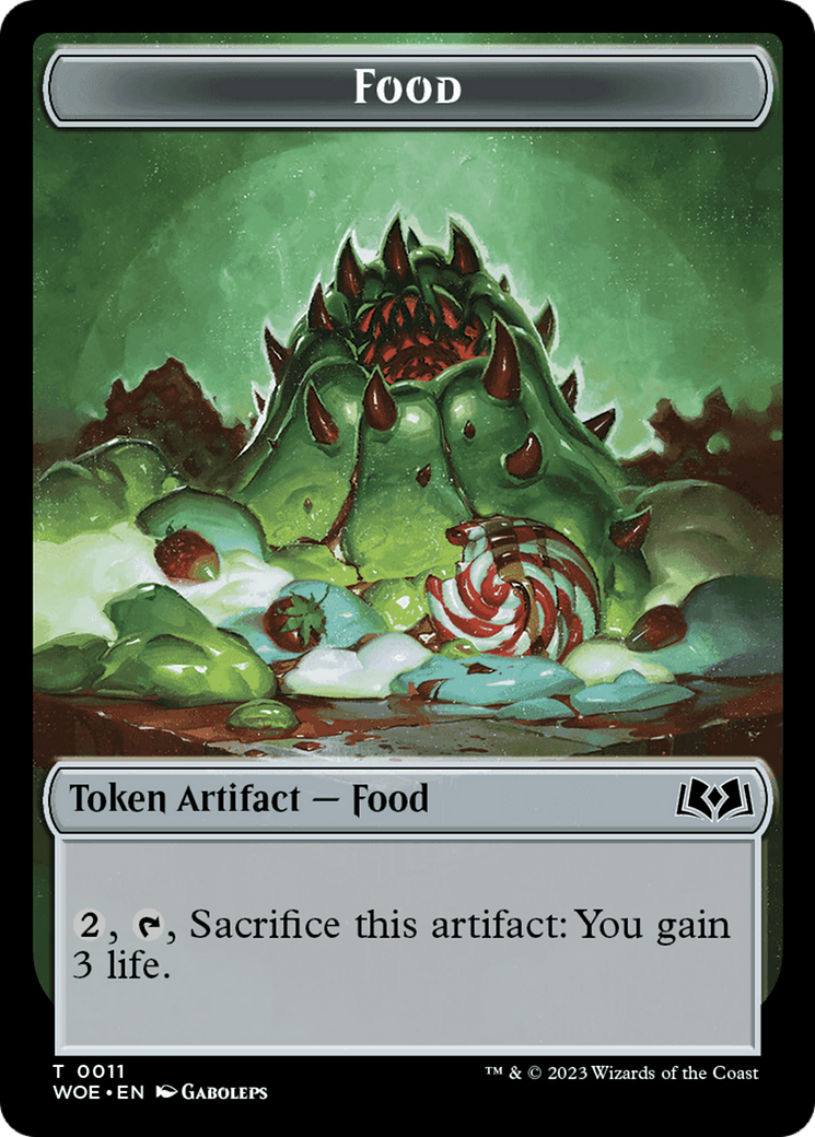 Mouse // Food (0011) Double-Sided Token [Wilds of Eldraine Tokens] | Card Merchant Takapuna