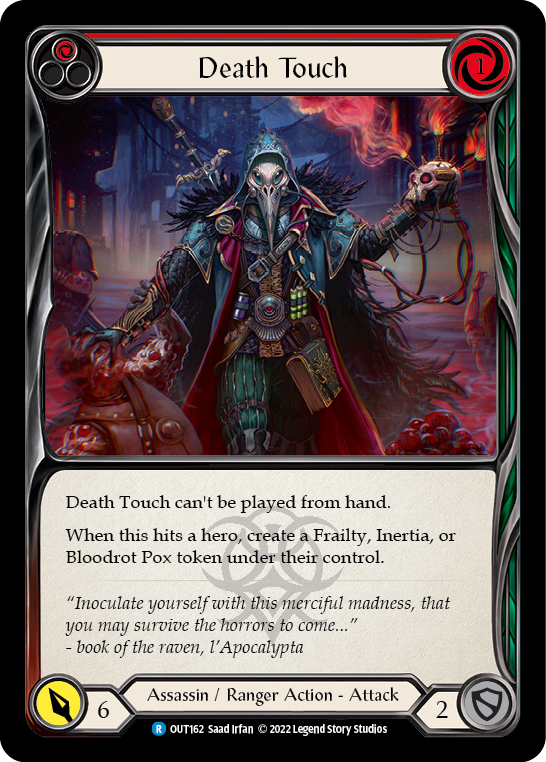 Death Touch (Red) [OUT162] (Outsiders)  Rainbow Foil | Card Merchant Takapuna