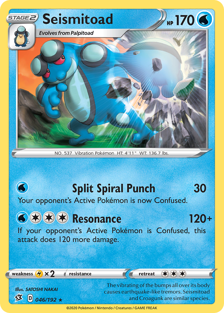 Seismitoad (046/192) [Sword & Shield: Rebel Clash] | Card Merchant Takapuna