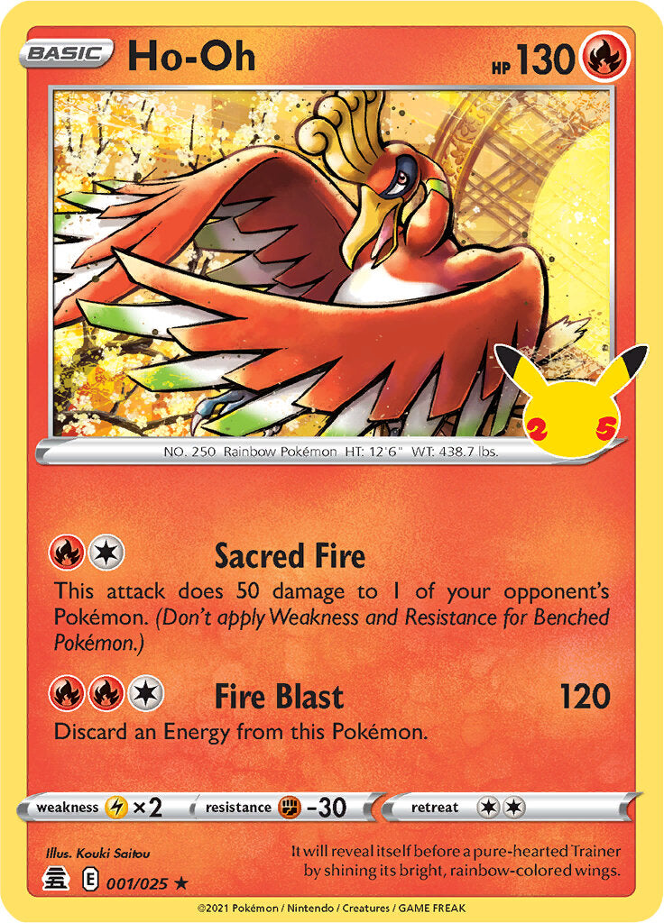 Ho-oh (001/025) [Celebrations: 25th Anniversary] | Card Merchant Takapuna