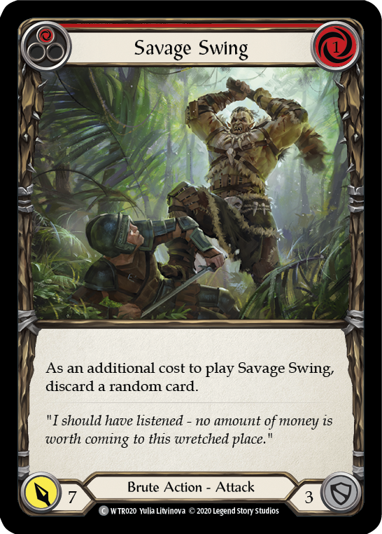 Savage Swing (Red) [U-WTR020] (Welcome to Rathe Unlimited)  Unlimited Normal | Card Merchant Takapuna