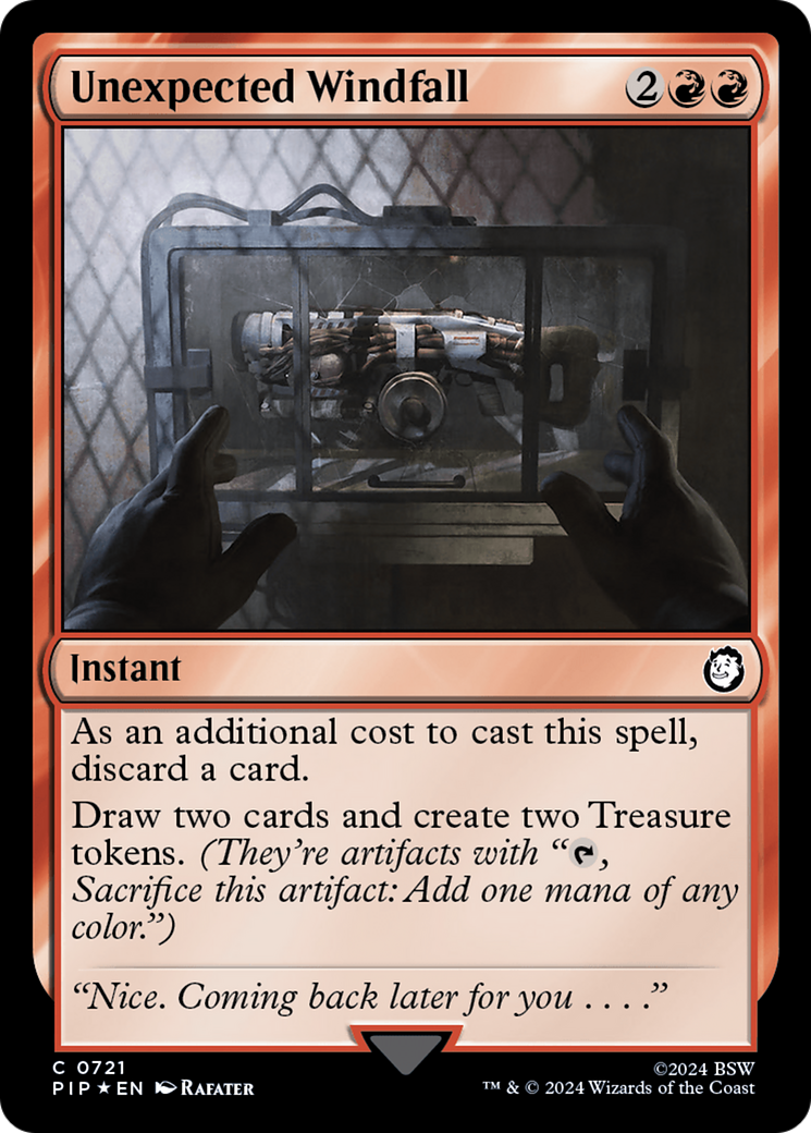 Unexpected Windfall (Surge Foil) [Fallout] | Card Merchant Takapuna