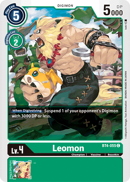 Leomon [BT4-055] [Great Legend] | Card Merchant Takapuna