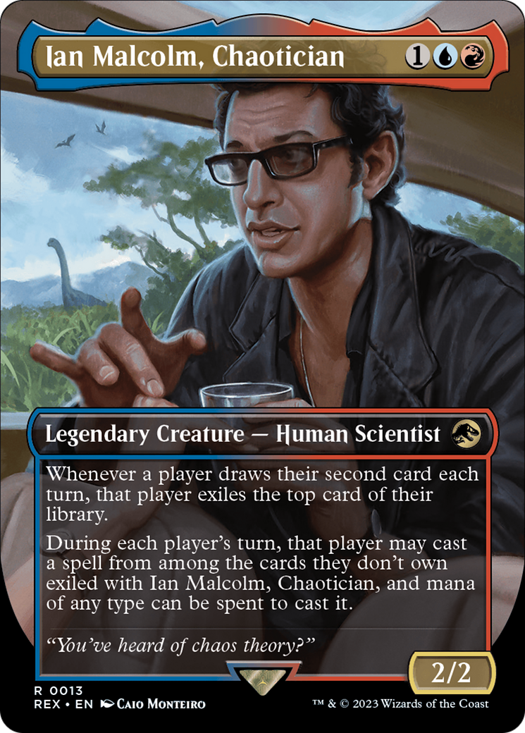 Ian Malcolm, Chaotician (Borderless) [Jurassic World Collection] | Card Merchant Takapuna