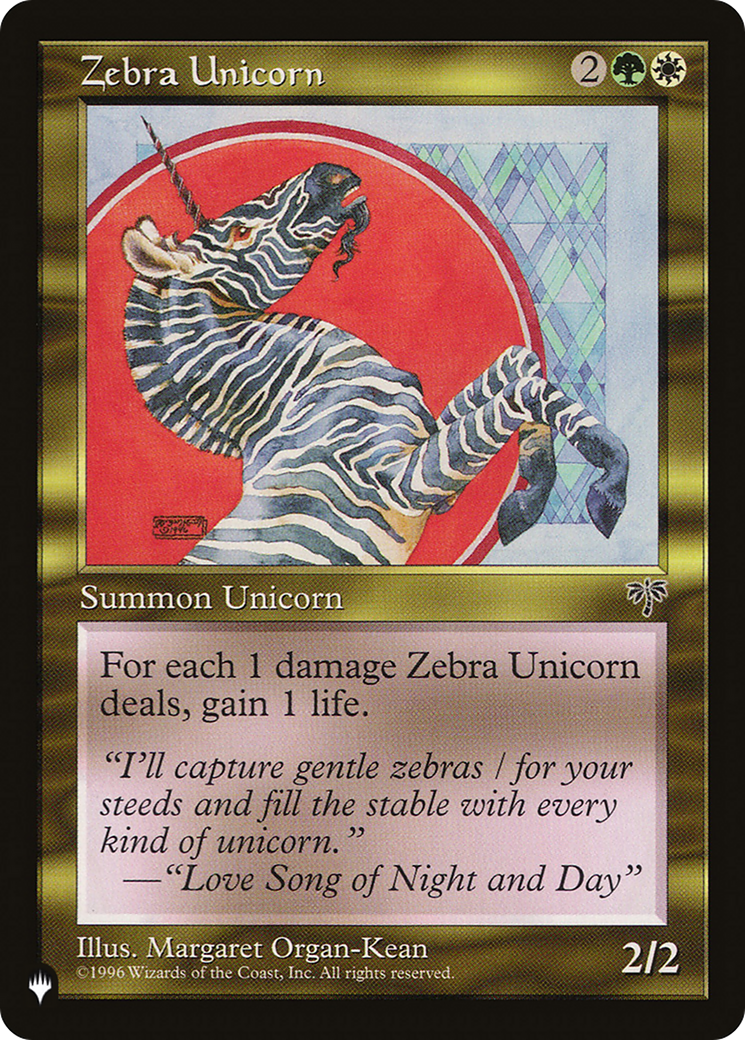 Zebra Unicorn [The List] | Card Merchant Takapuna