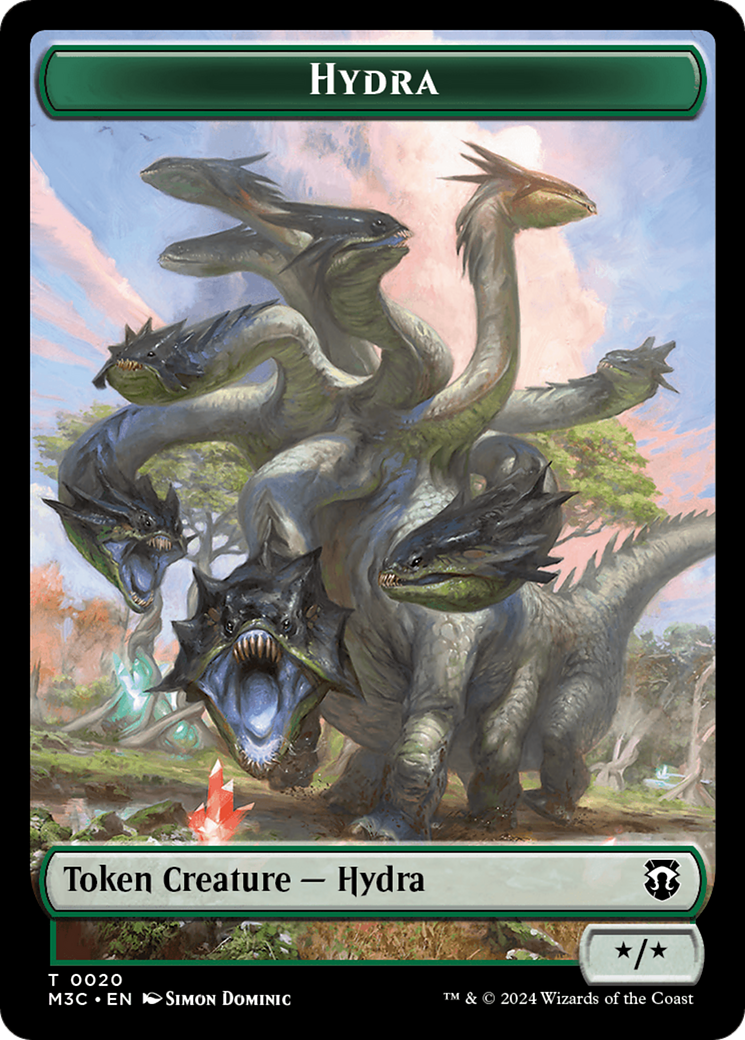 Hydra (Ripple Foil) // Boar Double-Sided Token [Modern Horizons 3 Commander Tokens] | Card Merchant Takapuna