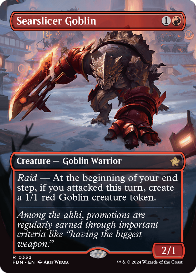 Searslicer Goblin (Borderless) [Foundations] | Card Merchant Takapuna