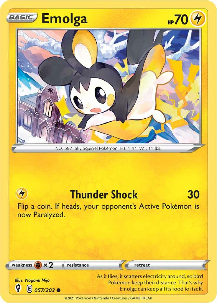 Emolga (057/203) [Sword & Shield: Evolving Skies] | Card Merchant Takapuna