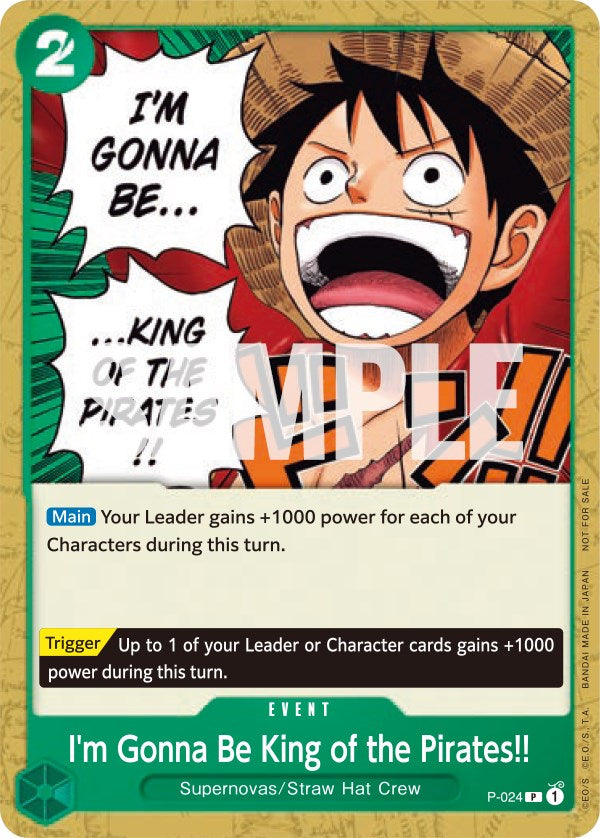 I'm Gonna Be King of the Pirates!! [One Piece Promotion Cards] | Card Merchant Takapuna