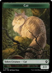 Elemental // Cat Double-Sided Token [Bloomburrow Commander Tokens] | Card Merchant Takapuna