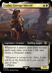 Lotho, Corrupt Shirriff (Extended Art) (Surge Foil) [The Lord of the Rings: Tales of Middle-Earth] | Card Merchant Takapuna