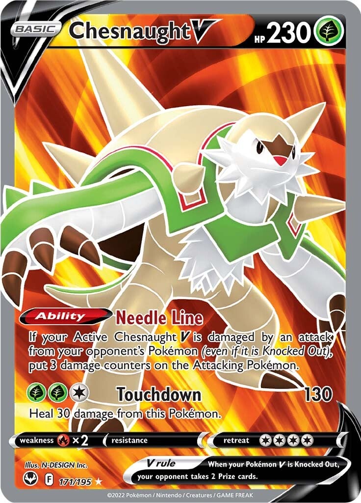 Chesnaught V (171/195) [Sword & Shield: Silver Tempest] | Card Merchant Takapuna