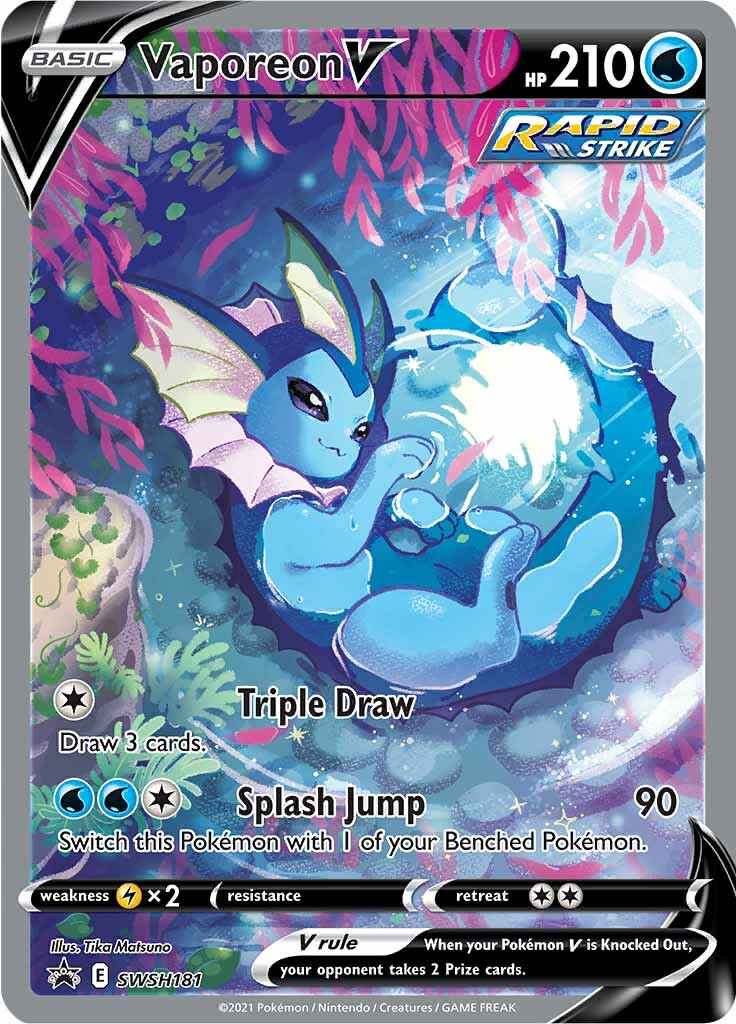 Vaporeon V (SWSH181) [Sword & Shield: Black Star Promos] | Card Merchant Takapuna