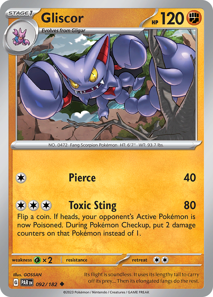 Gliscor (092/182) [Scarlet & Violet: Paradox Rift] | Card Merchant Takapuna