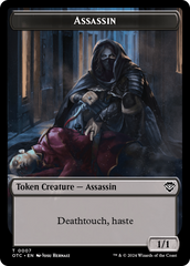 Assassin // Food Double-Sided Token [Outlaws of Thunder Junction Commander Tokens] | Card Merchant Takapuna