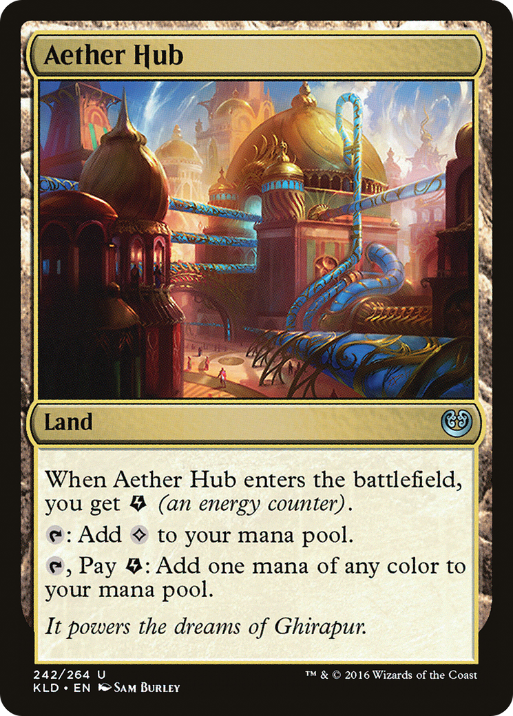 Aether Hub (Ripple Foil) [Modern Horizons 3 Commander] | Card Merchant Takapuna