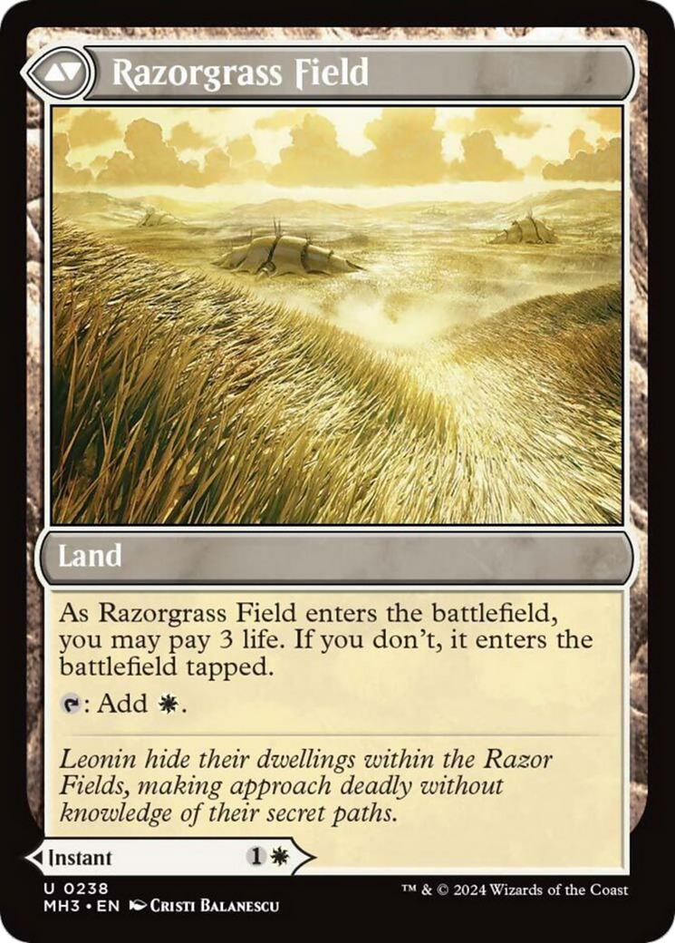 Razorgrass Ambush // Razorgrass Field [Modern Horizons 3] | Card Merchant Takapuna