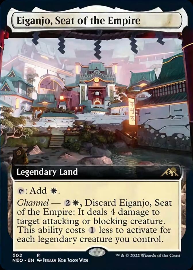 Eiganjo, Seat of the Empire (Extended Art) [Kamigawa: Neon Dynasty] | Card Merchant Takapuna