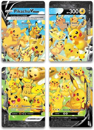 Pikachu V-UNION (Set of 4) [Sword & Shield: Black Star Promos] | Card Merchant Takapuna