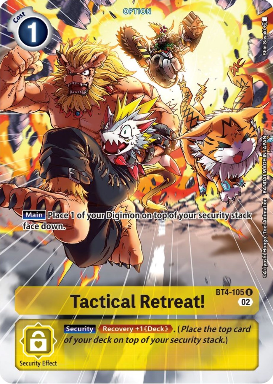 Tactical Retreat! [BT4-105] (Alternate Art) [Starter Deck: Beelzemon Advanced Deck Set] | Card Merchant Takapuna