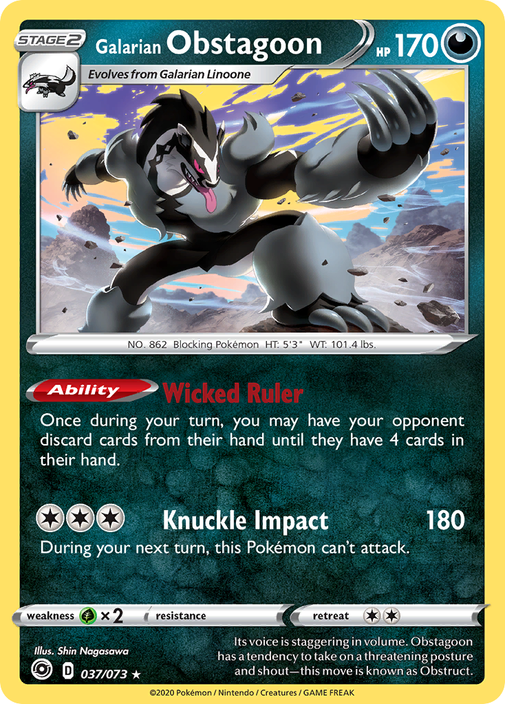 Galarian Obstagoon (037/073) [Sword & Shield: Champion's Path] | Card Merchant Takapuna