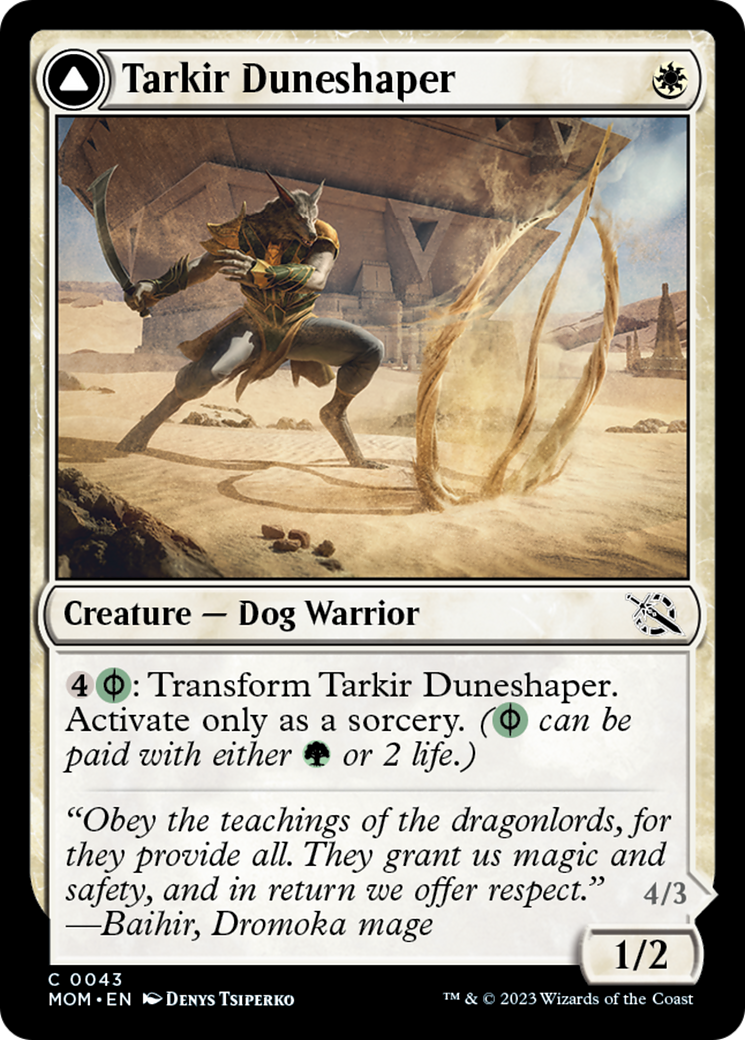 Tarkir Duneshaper // Burnished Dunestomper [March of the Machine] | Card Merchant Takapuna