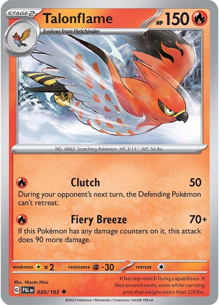 Talonflame (030/193) [Scarlet & Violet: Paldea Evolved] | Card Merchant Takapuna