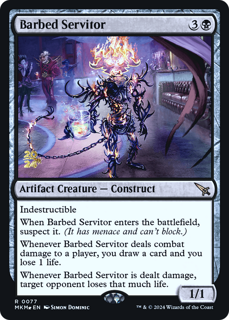 Barbed Servitor [Murders at Karlov Manor Prerelease Promos] | Card Merchant Takapuna