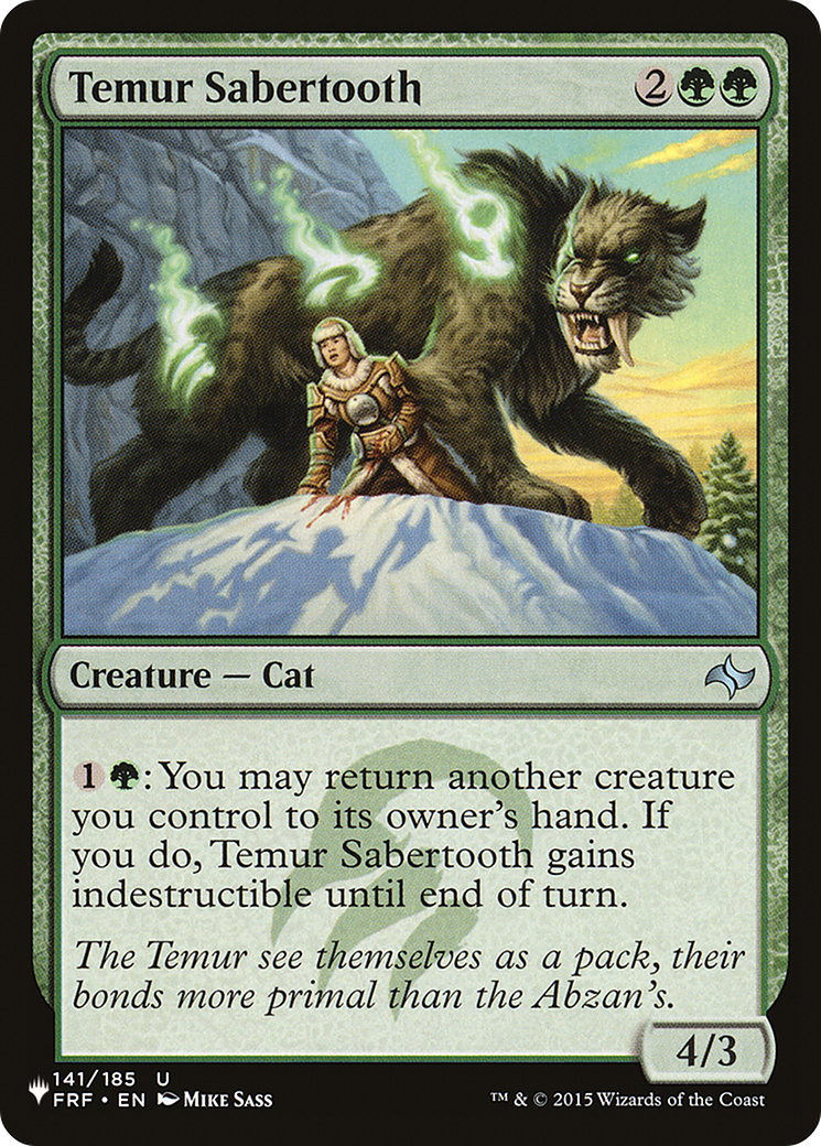 Temur Sabertooth [The List] | Card Merchant Takapuna