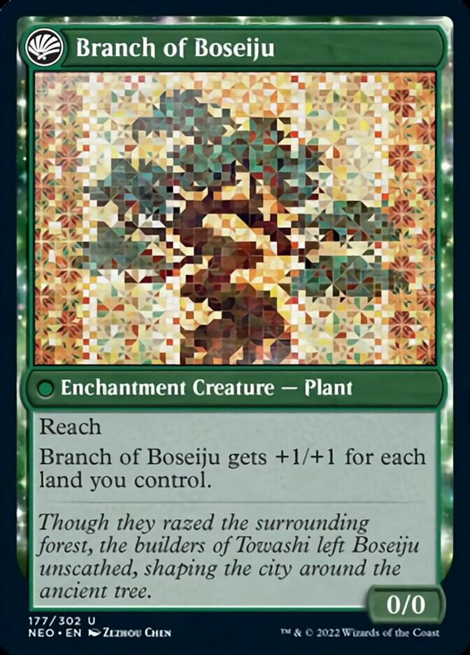 Boseiju Reaches Skyward // Branch of Boseiju [Kamigawa: Neon Dynasty] | Card Merchant Takapuna