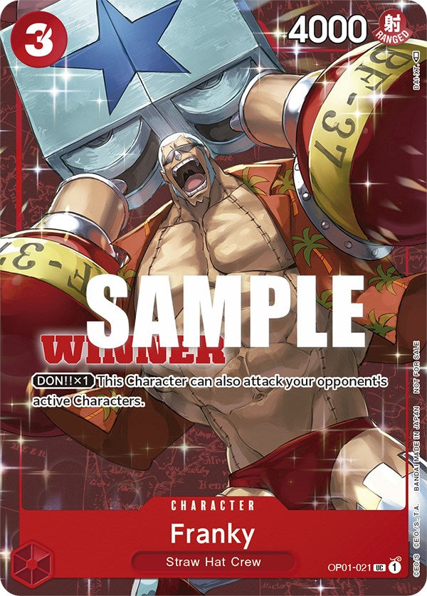 Franky (Tournament Pack Vol. 2) [Winner] [One Piece Promotion Cards] | Card Merchant Takapuna